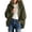 &285-Army Green, variant on Womens Open Front Hooded Sweatshirt Cardigan Drop Shoulder Puff Sleeve Cuff Loose Fit Casual Jacket
