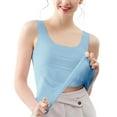 thumbnail image 2 of HSHMT Items Camisole Tops for Women Under $5 Airy Soft Comfy Ice Summer No Bra Loose Fit Wide Strap Under Shirt Workout Womens Tank Tops, 2 of 8