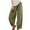 Army Green, variant on Brglopf Womens Baggy Wide Leg Pants Cotton Linen Elastic Waisted Loose Palazzo Harem Pants Beach Lounge Trousers with Pockets