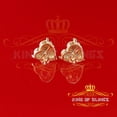 thumbnail image 4 of King of Bling's Style Heart 925 Yellow Silver 0.25ct Diamond Women's & Men's Fashion Earrings, 4 of 12