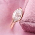 thumbnail image 6 of solitaire jewels 1.5CT East West Bezel Set Marquis Moissanite Engagement Ring For Women, 10K Rose Gold, 6 of 9