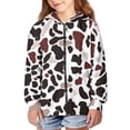 thumbnail image 3 of Xoenoiee Brown Cow Kids Hoodies Zip Up Jacket with Pocket for Boys Girls 6-7 Years Teens Long Sleeve Hooded Sweatshirt Fall Winter Active Wear Athletic Coat, 3 of 7