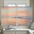thumbnail image 4 of Pink Coastal Sheer Curtains 54 Inches Length 2 Panels Set, Window Sheer Curtains for Living Room/Bedroom, Summer Beach Ocean Sky Sea Nautical Light Filtering Rod Pocket Curtain 52'' x 54'' x 2, 4 of 7
