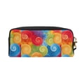 thumbnail image 2 of Portable Makeup Storage Bag 7.87×3.35×2.16in Portable Design Pu Leather Made Of A Bag For Multi-Use Indianred Tie-Dye Background Vibrant Colors And Swirling, 2 of 4