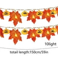 thumbnail image 3 of Dongrere Fall Garland with Pumpkin Glowing Maple Leaf Vines for Halloween Decorations Fall Decor for Home, 3 of 8