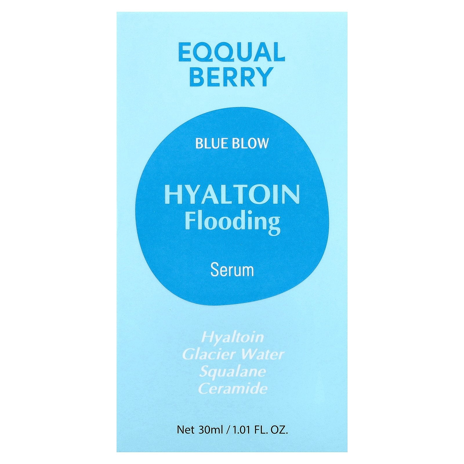 EQQUALBERRY Blue Blow, Hyaltoin Flooding Serum, 1.01 fl oz (30 ml)