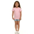 thumbnail image 2 of Cudlie Girls’ 5-Pack Short Sleeve T-Shirts, Soft Cotton Tees in Solid Vibrant Colors, Sizes 12M–4T, 2 of 11