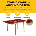 thumbnail image 4 of Red Gnomes Christmas Table Cloths for 3 Foot Rectangle Tables, Xmas Weeping Balls Snowflake Patio Waterproof Elastic Fitted Tablecloths, Washable Rectangular Table Cover for Camping, 4 of 8