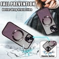 thumbnail image 5 of for iPhone 15 Plus Case Glitter Magnetic Compatible with MagSafe Full Camera Lens Protection Luxury Plating Cute Bling Clear Shockproof Slim Phone Case for Women Girls, Purple, 5 of 14