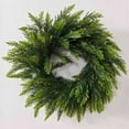 thumbnail image 6 of Pre-Lit Christmas Wreath -20 Inch Real Touch Norfolk Pine Wreath for Front Door, Lighted Christmas Wreath with Lights, Xmas Wreath for Home Table Wall Window Indoor Outdoor Christmas Decoration, 6 of 9