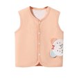 thumbnail image 1 of 2025 Baby Vest For Girls & Boys Kid's Spring And Fall Spring Cotton Reversible Vest Jacket Sleeveless Undershirt Orange, 1 of 4
