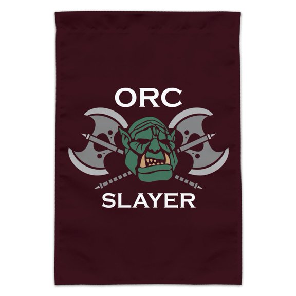 Orc Slayer Fantasy Games RPG Axe Garden Yard Flag