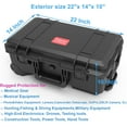 thumbnail image 6 of Regetek Waterproof Hard Case with Customized Foam & Wheels, 22 x 14 x 10 Inch Wheeled Rolling Case for Camera, Lenses, Dual DJI Mavic/Air/Mini drones, Gear, Equipment,Roller Case Shockproof IP67, 6 of 7