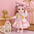 thumbnail image 3 of 1:12 Baby Doll Girls Baby Beautiful Dress Up 3D Eyes Juego De Roles Juguetes B Sunnimix muñeca de silicona, 3 of 8