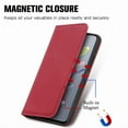 thumbnail image 2 of Dteck Shockproof Case for Motorola Edge (2025), Magnetic PU Leather Flip Back Cover Foldable Cover Card Holder Slot Stand Back Cover, Red, 2 of 5