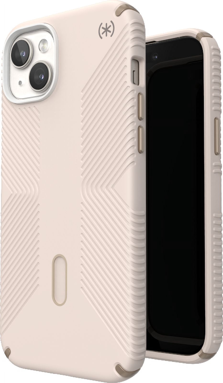 Speck iPhone 15 Plus Case-Presidio2 Grip-ClickLock-MagSafe-6.7 Inch Phone Case-Bleached Bone/Heirloom Gold/Hazel Brown