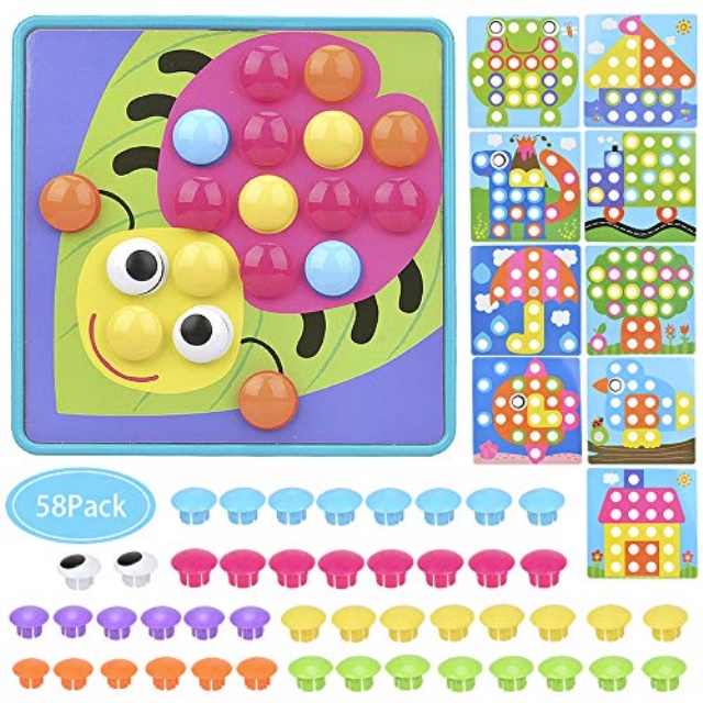 mosaic button board montessori