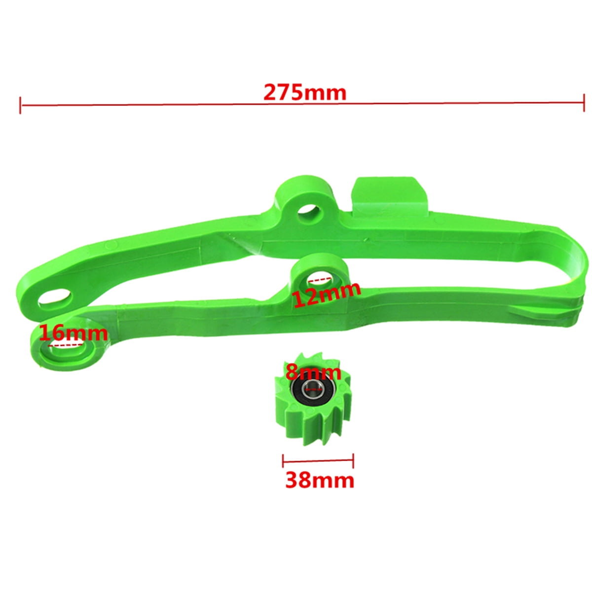 Green Motorcycle Chain Slider with Lower Roller for Kawasaki KX250F KX450 KXF250