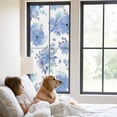 thumbnail image 2 of Blue Watercolor Floral Window Privacy Film, Spring Flower Abstract Art Static Cling UV Sun Blocking Heat Control Window Tint Day and Night, Non-Adhesive One Way Windows Privacy Cover 23.6''x59'', 2 of 7