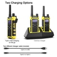 thumbnail image 4 of Walkie Talkies KETELESE T3F IP67 a prueba de agua FRS, paquete de 2 unidades, negro/amarillo, 4 of 8