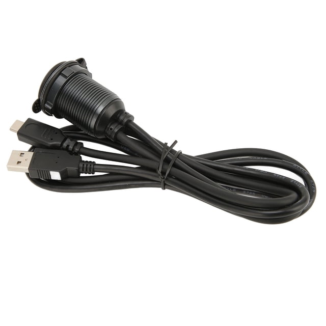 Cable De Montaje Empotrado Para Automóvil De Dos Puertos, Material De PVC Cable De Montaje En Tablero USB USB2.0 Macho A Hembra Tipo C 2.0 Transferencia De Datos Con Luz LED Para
