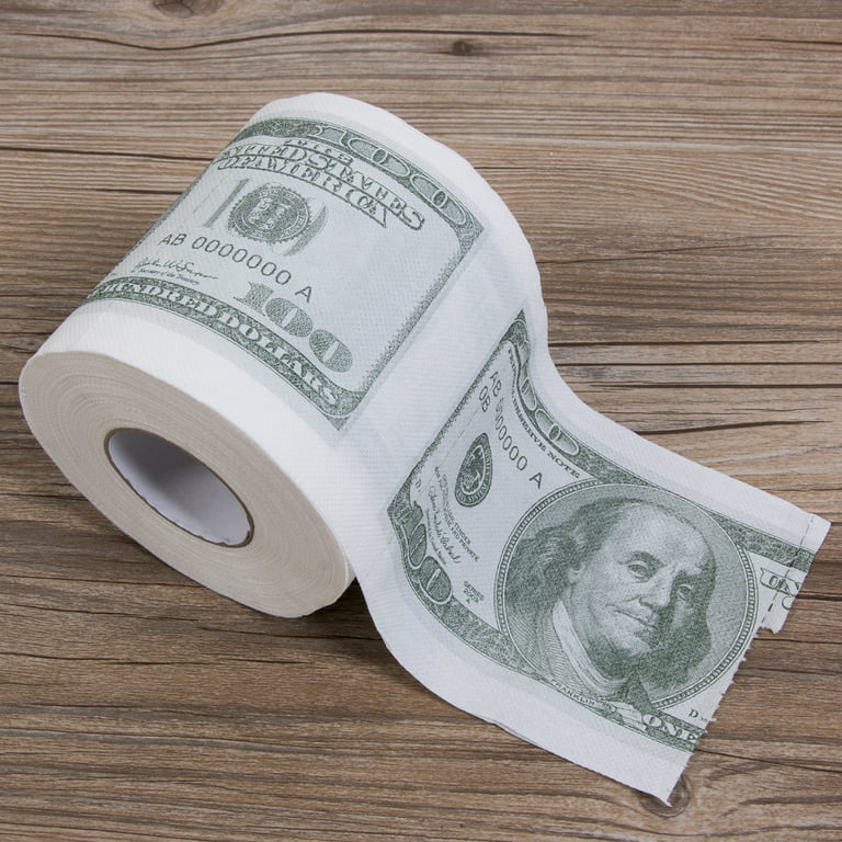 Sylvamorning Dollar Bill Printed Toilet Paper America Dollars Tissue  Novelty $100 Gag 