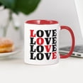 thumbnail image 3 of CafePress - LOVE Mug - 11 oz Ceramic Mug - Novelty Coffee Tea Cup, 3 of 4