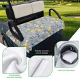 thumbnail image 5 of Golf Cart Seat Covers for 2 Seater, Lemon Tree Birds Soft Microfiber Cart Seat Towel Blanket, Green Botanical Blue Floral Absorbent Breathable Non Slip Bench Seats Protector for Golf Course 51"x31", 5 of 9