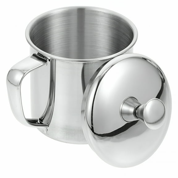 ACDANC Stainless Steel Coffee Cup with Lid Camping Coffee Mug Soup Cup with Handle Camping Cup Metal Shot Glasses Tea Mug Cup for Outdoor Events Picnics Party 250Ml