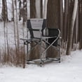 thumbnail image 5 of EVER ADVANCED Medium Tall Directors Camping Chair 23.2" Seat Height, Folding Makeup Artist Chair with Side Table and Cup Holder, Supports 350 lbs, Grey, 5 of 12
