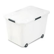 Advantus Rolling Storage Box, Letter/Legal, 15-Gallon Size, Clear