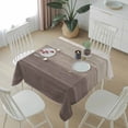 thumbnail image 6 of Brown Beige Ombre Table Cloth Waterproof Tablecloths, Farmhouse Vintage Wooden Striped Tablecloth Dining Table Cover for Kitchen Party Tabletop Outdoor, Square Tablecloth 60x60 Inch, 6 of 9