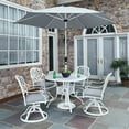 thumbnail image 2 of Capri White 6 Piece Outdoor Dining Set, 2 of 5