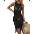thumbnail image 3 of Sheer Mesh Beach Dress Black S, 3 of 9
