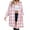 #0216-Pink, variant on Ailaofu Women's Button Down Flannel Shirts Plaid Shacket Long Sleeve Collared Long Jacket Coats