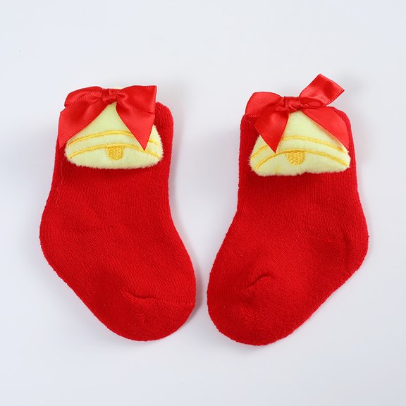 eczipvz Baby Socks Christmas Baby Socks Toddlers Boys Girls Children Kids Socks Soft Bottom Toddler Shoes Baby Ballerina (Yellow, M )