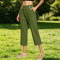thumbnail image 5 of High Waisted Capri Pants for Women Tummy Control Workout Yoga Lounge Casual Office, 5 of 6