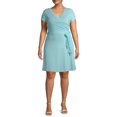 thumbnail image 6 of Ella Samani Women's Plus Size Short Sleeve Easy Knit Wrap Dress, 6 of 6