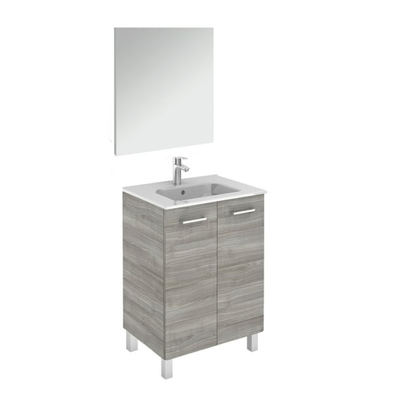 Ws Bath Collections Logic 60 Pack 1 Logic Vanities 24" Free Standing Single Basin Vanity