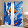 thumbnail image 2 of Castle Fairy Sport Basketball Black Out Curtains for Kids Teens Adults,Ball Gamer Curtains Pack of 2 (42x63 Each),Abstract Graffiti Splash Bedroom Curtains,Microfiber Bedroom Decor, 2 of 6