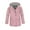 Pink, variant on EnJoCho Girls Hooded Windbreaker Raincoat, Waterproof Full Zip Jacket with Button Collar, Windproof Winter Spring Outdoor Rainwear with Pockets