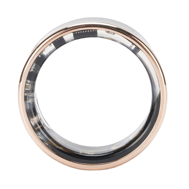 Smart Health Ring, Gold Display Screen Step Counter 5ATM Water Proof Multi Sport Modes Fitness Tracker Smart Ring Stainless Steel with APP for Men for Running Type 8,Type 9,Type 10