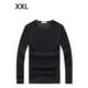 thumbnail image 2 of Minnieouse Top básico para hombre, ropa interior cálida de manga larga con cuello redondo, Base para clima frío, ropa de Color sólido, Jersey, Camisetas XXL Espesar negro, 2 of 6