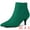 Emerald Green, variant on Unique Bargains Women's Zip Stiletto Kitten Heel Ankle Booties Burgundy US 6