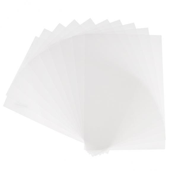 Luzkey 10x10 Pieces Clear Shrink Film Sheets Shrinkable Paper for Crafts Rough Polish