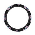 thumbnail image 2 of Lsque Blue Lipped Pit Viper And Three Pink Roses Ultra Soft Car Steering Wheel Cover for Women, Standard 15 inch Size for Truck Van SUV Auto, 2 of 8
