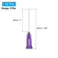 thumbnail image 2 of 21 agujas de dispensación, 52 piezas de 1 pulgada, agujas de dispensación de punta roma con bloqueo Luer para rellenar tintas líquidas, adhesivos, aceites, morado, 2 of 7
