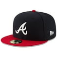 thumbnail image 3 of Men's New Era Navy/Red Atlanta Braves National Baseball Hall of Fame 59FIFTY Fitted Hat, 3 of 5