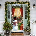 thumbnail image 6 of Christmas Door Cover Snowman Background Decorative Door Curtain Exquisite Christmas Door Covers for Living Room, Bedroom, Yard, Entrance Door, Xmas Holiday Decorations, 6 of 6
