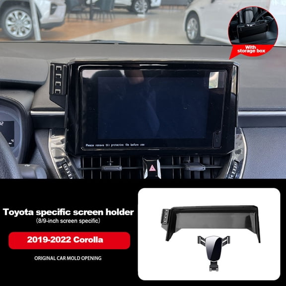 For 2019-2024 Toyota Corolla 8" Screen Phone Holder Mobile Bracket W/Storage Box